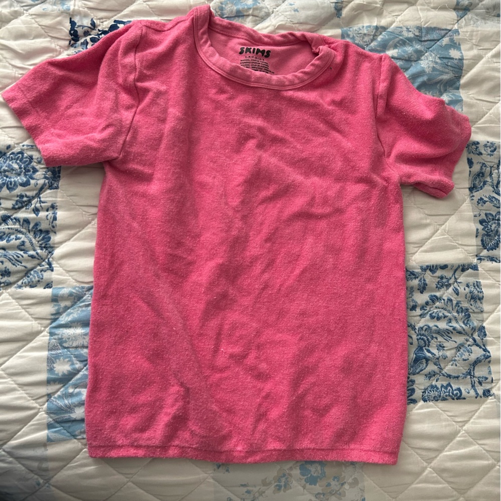 pink terry cloth skims shirt